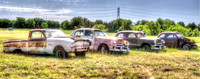 Old Cars in a Row